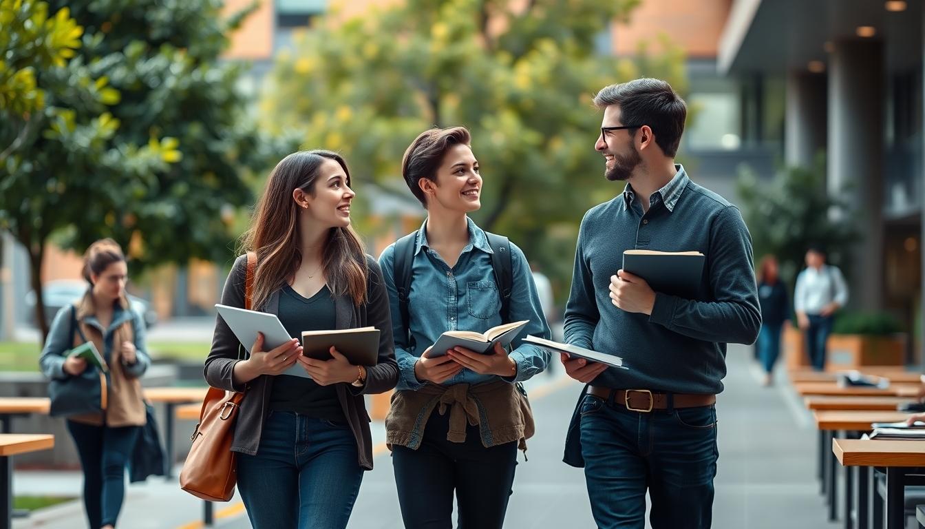 Students collaborating in study space