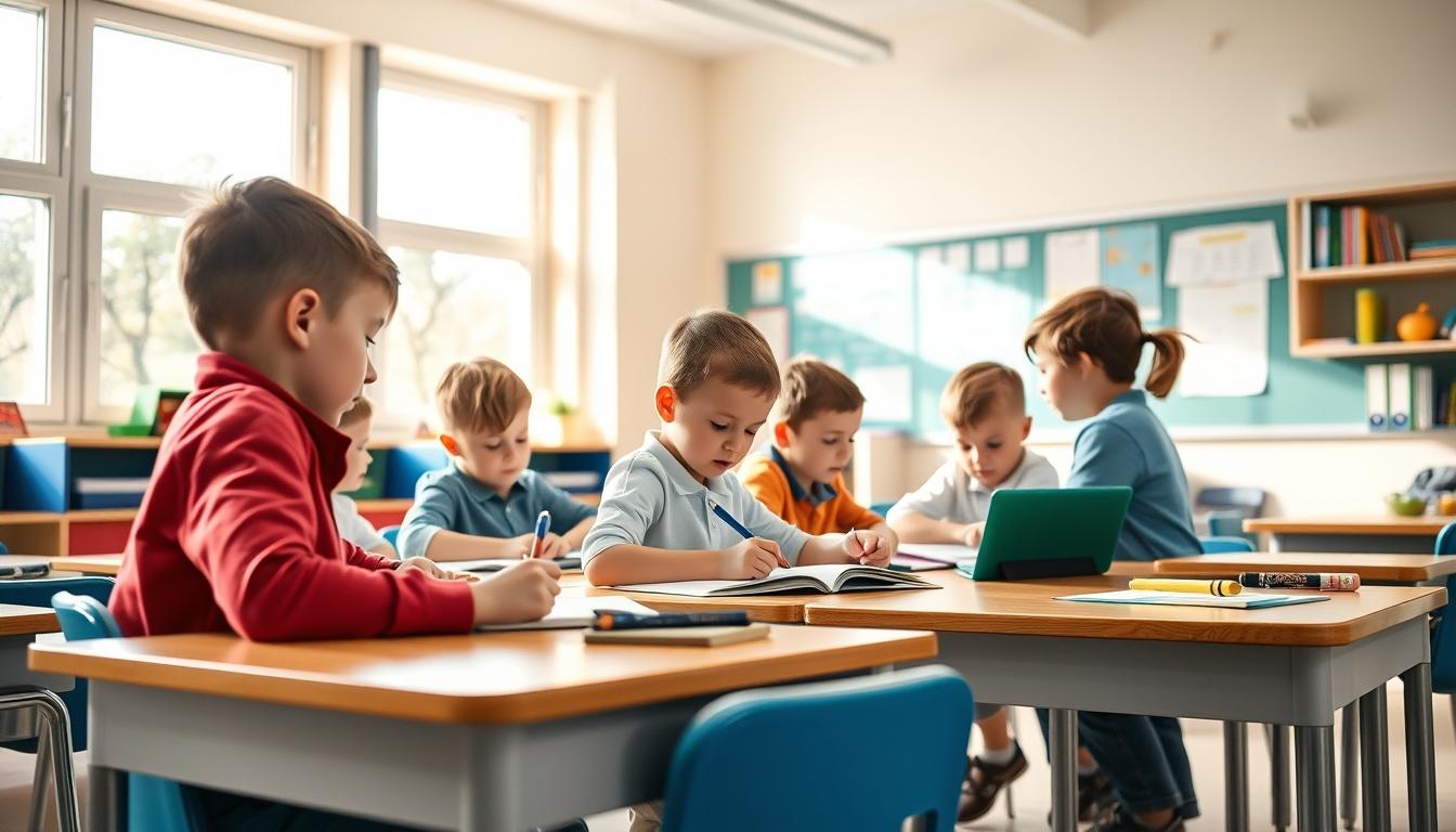 Students working in research laboratory